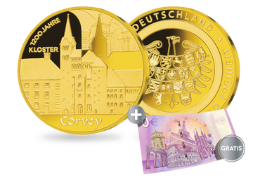 „1200 Jahre Kloster Corvey“ – die Gold-Ergänzungsprägung zur 20€-Münze