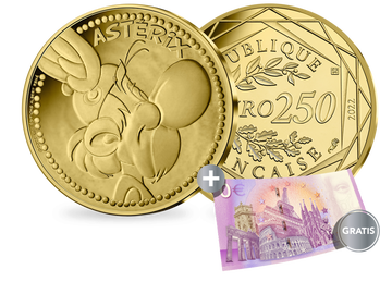 Frankreich 2022 - Offizielle Goldmünze zu Asterix & Obelix