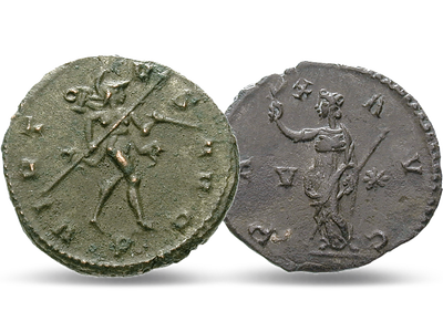 Krieg und Frieden auf Roms Münzen − Pax und Victoria, Bronze 3.Jhd.