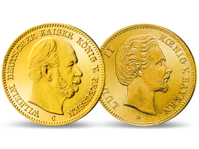 Zwei extrem seltene 5-Mark-Goldmünzen aus dem Deutschen Kaiserreich