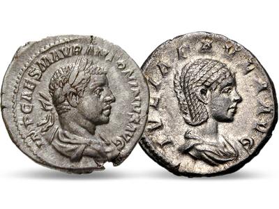 Eine Rom-Syrische Herrscher-Ehe − 2er-Set Elagabal/Julia Paula 219-220