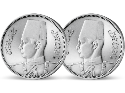 Die einzigen 5- und 10-Piaster-Münzen des ägyptischen Königs Faruk