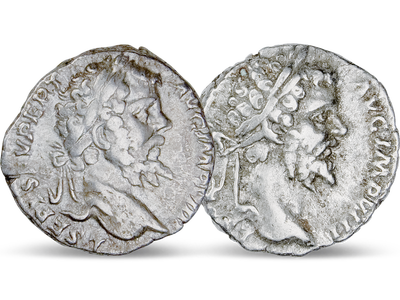 Roms siegreicher Herrscher zu Pferd − 2er-Set Septimius Severus 193-211
