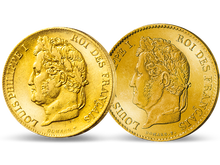 Die 20- und 40-Francs-Münzen sind die letzten Goldstücke des 