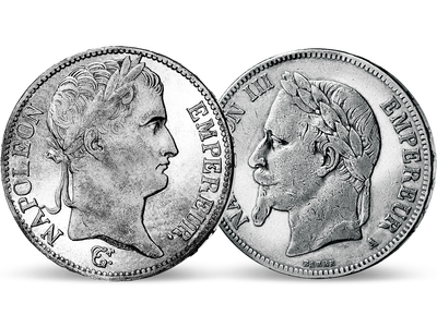 Die einzigen Kaiser Frankreichs − Napoleon I. und III., 5 Francs