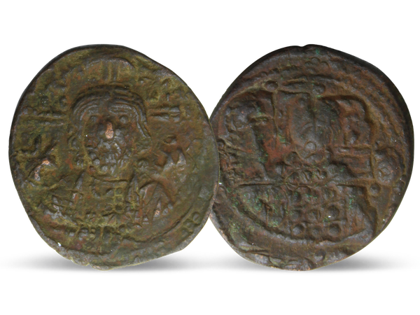 2er Set Originalmünzen ''Jesus Christus'' aus Bronze 