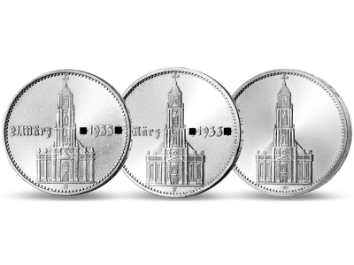 3er-Komplett-Set Silbermünzen 