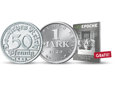 Die ersten 50 Pfennig und 1 Mark der Weimarer Republik + GeoEpoche