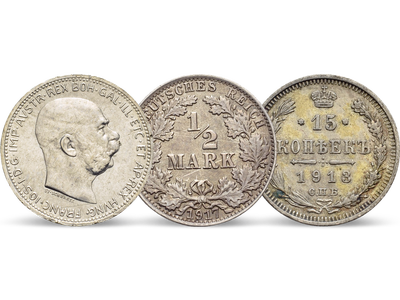 Die Dämmerung der Monarchien − 3er-Set Silber 1867-1919