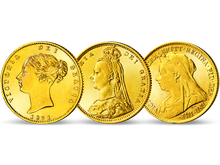 Die 1/2 Sovereign Goldmünzen der englischen Königin Victoria