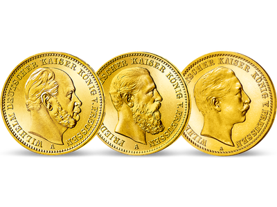 Die letzten deutschen Kaiser in Gold − Preußen, 10 Mark 1874-1912