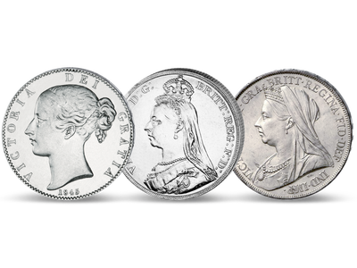 Die Crowns der Königin Victoria − 3er-Set England, Crown 1839-1900