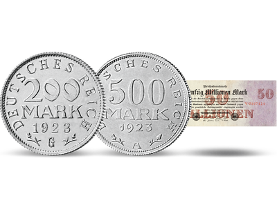 Echte Geldstücke aus dem Inflationsjahr 1923