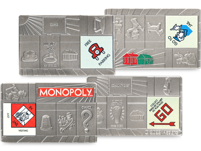 Das offizielle Monopoly Barren Set aus echtem Silber .999