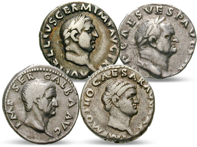 69 n.Chr. - Roms Vier-Kaiser-Jahr − Galba, Otho, Vitellius, Vespasian