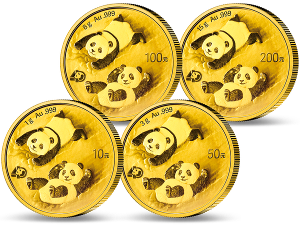 China Gold-Panda Jahressatz - Premium-Set 2022	