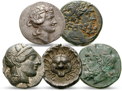 Götter und Sagen Griechenlands − Über 2.000 Jahre alte Originalmünzen