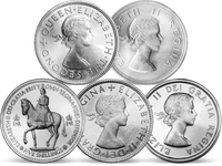 5er-Set Größte Umlaufmünzen der wichtigsten Commonwealth-Staaten