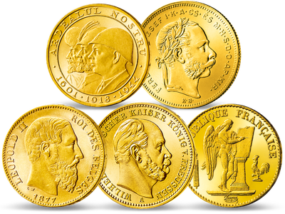 Seltene Kostbarkeiten: Exklusives Set mit 5 historischen Goldmünzen