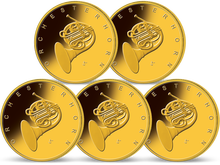 Die dritte 50-Euro-Goldmünze der belieten Serie Musikinstrumente: 