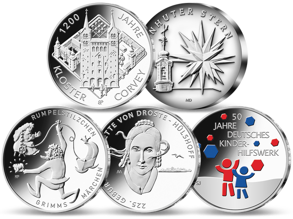 Die offiziellen deutschen 20-Euro-Silber-Gedenkmünzen 2022 