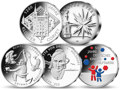 Die offiziellen deutschen Silber-Gedenkmünzen 2022
