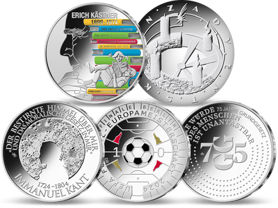 Die offiziellen Silber-Gedenkmünzen 2024 der Bundesrepublik Deutschland