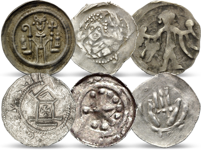 Ein Streifzug durch das Mittelalter − 12er-Set Silbergeld 983-1500