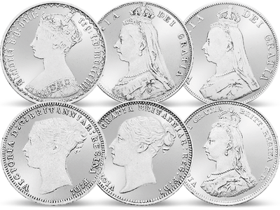 Die schönsten und größten Silbermünzen von Queen Victoria