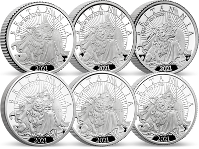 Großbritannien 2021: Silbermünzen „Britannia“
