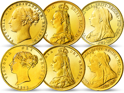 Wählen Sie Ihren Victoria-Sovereign − England, 1 - 1/2 Sovereign Gold