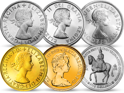 Niemand ist öfter auf Münzen – Wichtigste Umlaufmünzen von Elisabeth II.