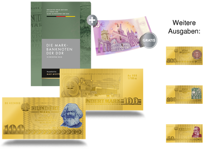 75 Jahre Währungsreform – DDR-Mark Banknoten in reinstem Gold!