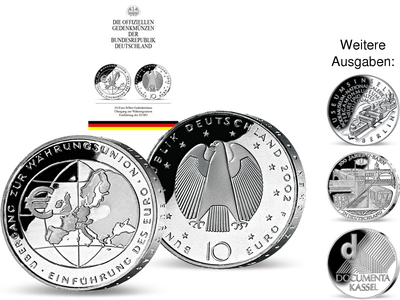 Die begehrten offiziellen deutschen 10-Euro-Gedenkmünzen 2002-2015

