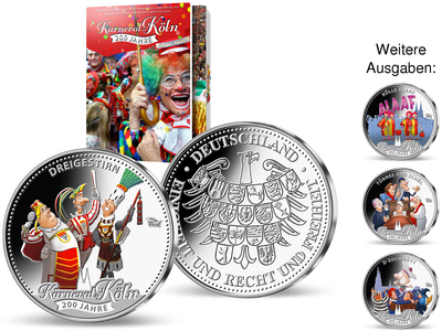 „Dreigestirn“ – Start in die Silber-Gedenkprägung-Edition „200 Jahre Karneval in Köln“!