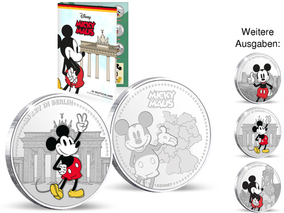 Offizielle Gedenkprägung Disney™-Edition – Micky Maus in Deutschland					
