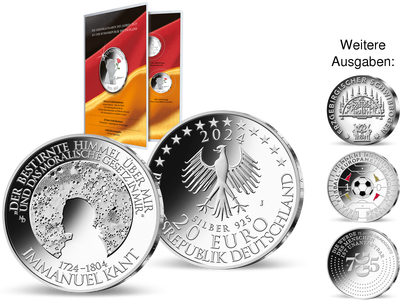 Die offiziellen deutschen Euro-Silber-Gedenkmünzen in Stempelglanz