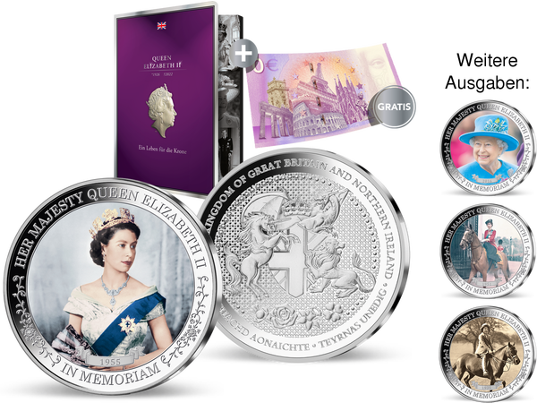 Ein Leben für die Krone – die faszinierenden Silber-Gedenkprägungen zu Ehren von Königin Elizabeth II.