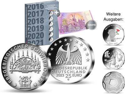 Die offizielle deutsche 25-Euro-Gedenkmünze "Erzgebirgischer Schwibbogen" – Ihr Start in die Sammlung der offiziellen deutschen Silber-Gedenkmünzen ab 2016