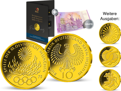 10-DM-Goldmünzen zum Jubiläum 