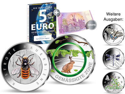 Deutschlands einzigartige 5-Euro-Münzen-Sammlung mit brillanter Farbveredelung