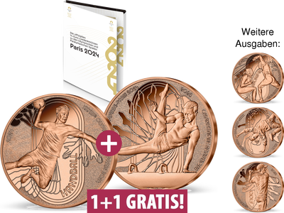 2 Olympiamünzen zum Preis von 1 – Start der ¼-Euro-Kollektion Paris 2024!