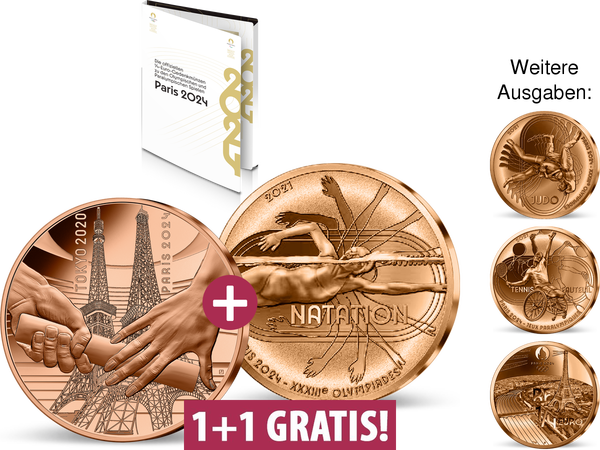 Ihr Start: die beiden offiziellen ¼-Euro-Gedenkmünzen aus Frankreich 