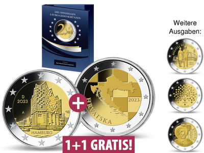 Die 2-Euro-Münzen-Neuheiten 2023 - Start 2 für 1: Deutschland + Kroatien!