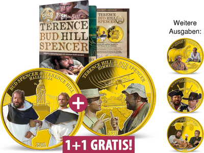 Die offizielle GOLD-Gedenkprägung-Edition Terence Hill & Bud Spencer