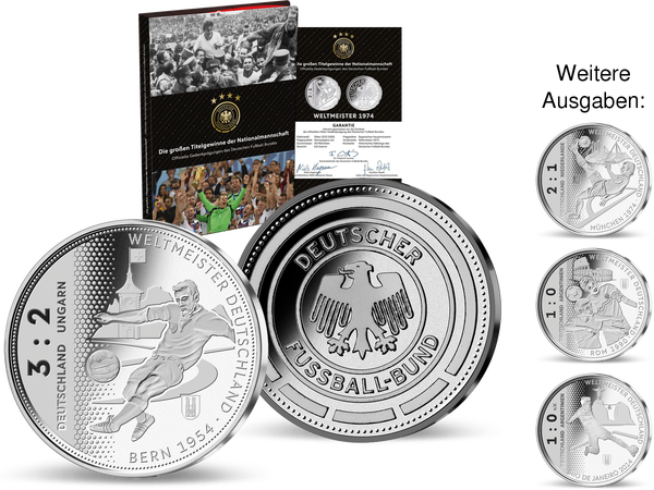 Die offizielle Silberkollektion zu Ehren der deutschen Titelgewinne