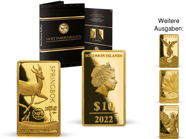 Gold-Barrenmünzen-Kollektion 