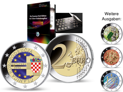 Premium-Farb-Edition der 2-Euro-Gedenkausgaben – Ihr Start: „Kroatien“