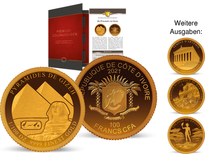 Die 7 Weltwunder der Antike auf offiziellen Münzen aus reinstem Feingold!