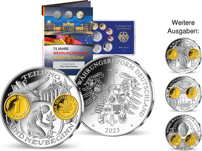 75 Jahre deutsch-deutsche Geldgeschichte – Gedenkprägung gewürdigt in Silber und Gold!